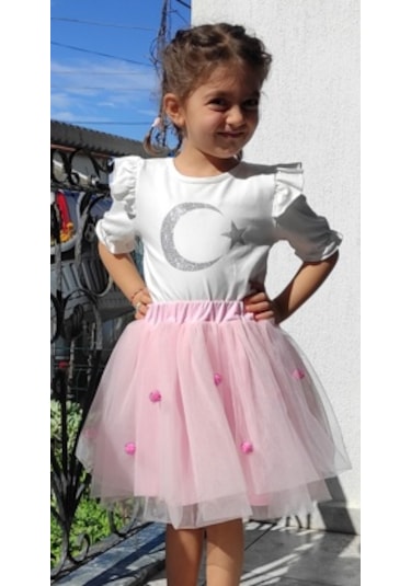 23 Nisan Bayram Doğum günü Özel Gün Kız Çocuk TÜTÜ ETEK 2-9 Yaş