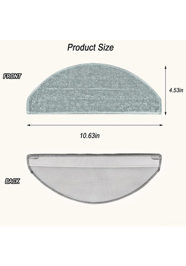 Geeksen İrobot Roomba Combo Essential Y0110/y0140/y0112/q0120 İçin Yıkama Yapılabilir Tekrarlı Kullanım Mikrofiber Süpürge Mop Yedek Pad