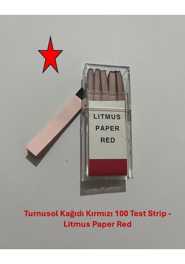 Turnusol Test Kağıdı Kırmızı 100 Test - Turnusol Kağıdı Kırmızı