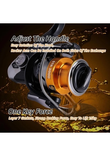 Fochsia 4000 Advanced Çift Milli Döner Makara 14+1 Paslanmaz Çelik Bilyalı Rulman Yüksek Oran Alüminyum Gövde Levrek Ve Alabalık Avı İçin