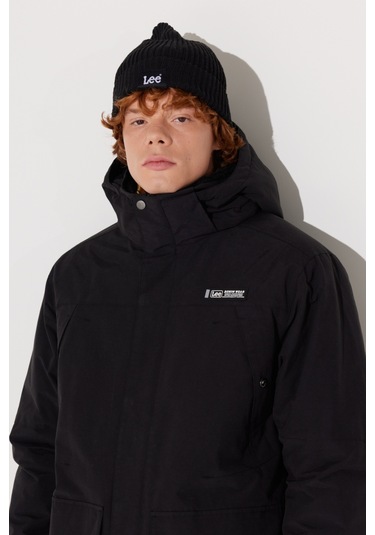 Lee Regular Fit Normal Kesim Kapüşonlu Siyah Parka Ceket L232220001 Siyah