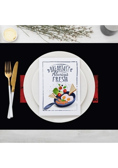 The Batman Black Kumaş Amerikan Servis 4'lü Set 35x50cm Warner Bros Lisanslı Ürün, Keten Kumaş Çok Renkli