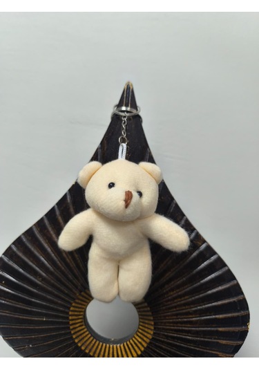 Sevgililer İçin Ayıcık Anahtarlık Sevimli Ve Anlamlı Hediye Bej