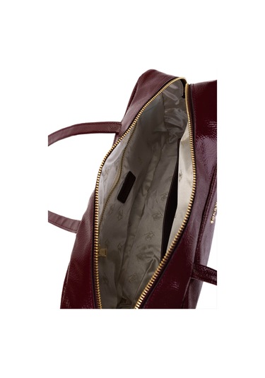 Tamer Tanca Kadın Suni Deri Bordo Rugan Kol Çantası 1178 4001 Bn Cnt Sk25-26 Bordo Krsk Rgn Bordo