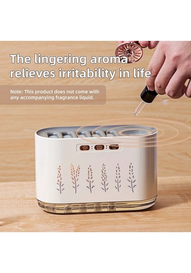 Techbloom 5 Modlu 7 Renkli Dinamik Işık Pembe Aromaterapi Nemlendirici Usb Şarjlı Sessiz Çalışma Ev Yatak Odası