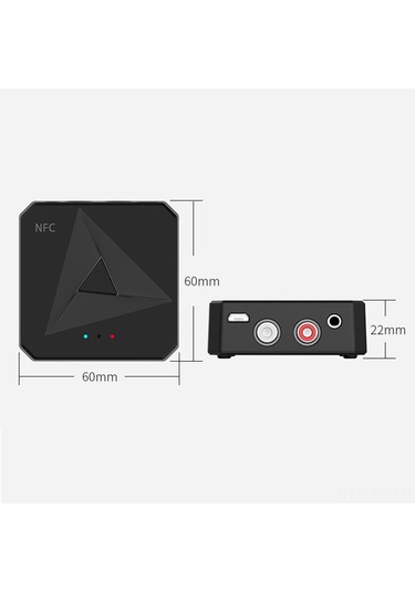 Lemestar Bluetooth 5.0 Nfc Alıcı Verici - Araç Ve Ev Ses Sistemleri İçin 2'si 1 Arada Kablosuz Bağlantı Çözümü