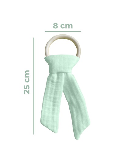 Hoş Geldin Bebek Seti 3'lü %100 Pamuk Müslin Mint Yeşili