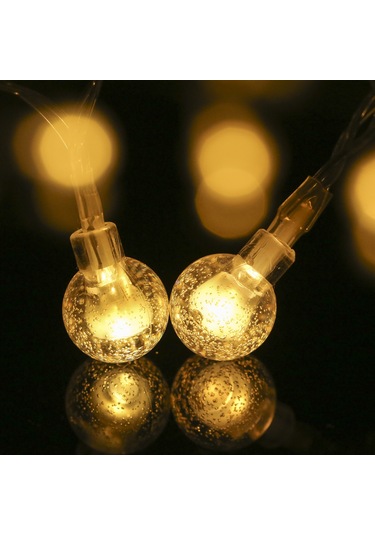 Monyee 7m 50 Led Işık Zinciri 8 Mod 11 Parlaklık Zamanlayıcı Fonksiyonu Ip65 Su Geçirmez 3xaa Pil Dahil Değil Islak Beyaz Ev Ve Dış Mekan Dekoru Beyaz