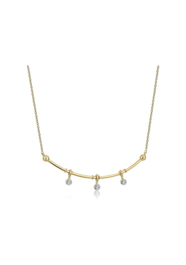 Reis T10343 Trio Line Kolye Altın