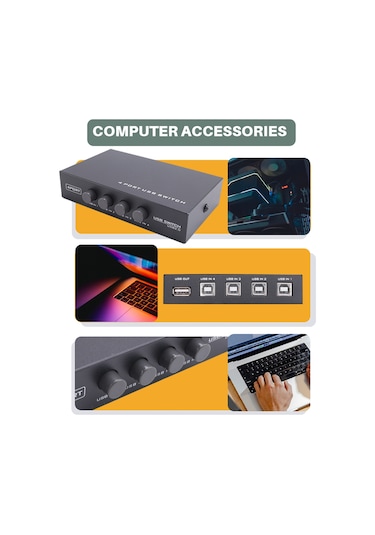 Sointeresting En Yeni Mini 4 Port Usb Yazıcı Tarayıcı Paylaşım Paylaşım Anahtarı Ayırıcı Kutu Hub