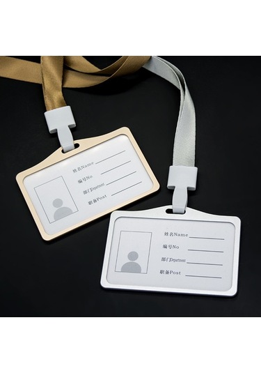 Ulzyvf Yatay Alüminyum Kartlık - İş Kartı Ve Kimlik Askılı Taşıyıcı Yeşil Yeşil