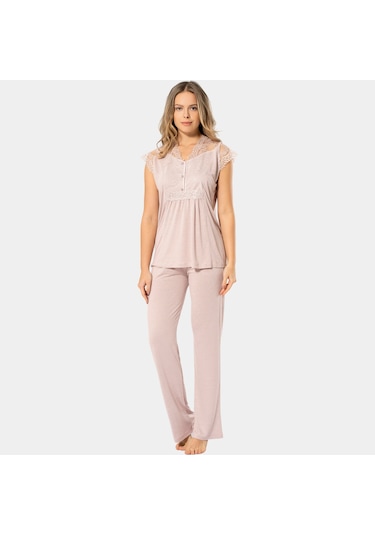 Türen Kadın Lohusa Pijama Takımı 3294/pudra