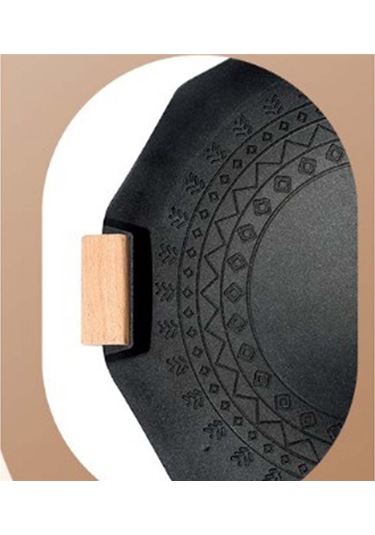 Xurunkeji Açık Hava Taşınabilir Kamp Altıgen Maifan Taş Yapışmaz Dumansız İndüksiyonlu Ocak Gazlı Çift Amaçlı Barbekü Plakası Siyah