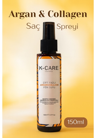 K K-care Cosmetics Argan & Collagen Kolay Tarama Saç Bakım Spreyi 150 ML