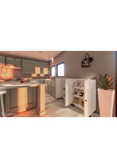 Artemis Çok Amaçlı Mutfak Banyo Ayakkabılık Dolabı 137 Cm