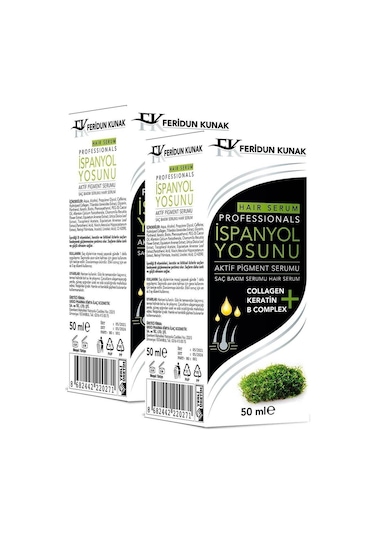 Feridun Kunak Ispanyol Yosunu Saç Bakım Serumu 2 x 50 ML