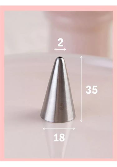 Bonbon Süsleme İçin Pastacılık Ucu No. 3 235191607 Gri