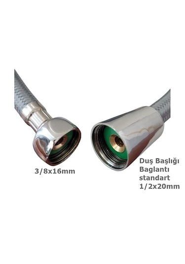 Yapıtaşı Yt278 Kartepe Çelik Örgülü Jakuzi Duş Spiral Hortumu 2m