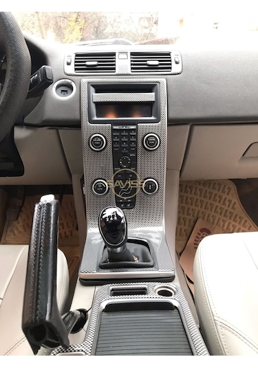 Volvo S40/V50/C30 2003/2009 Full Set, Gri Carbon Desen Konsol Maun Kaplama (Gri Carbon Desen)