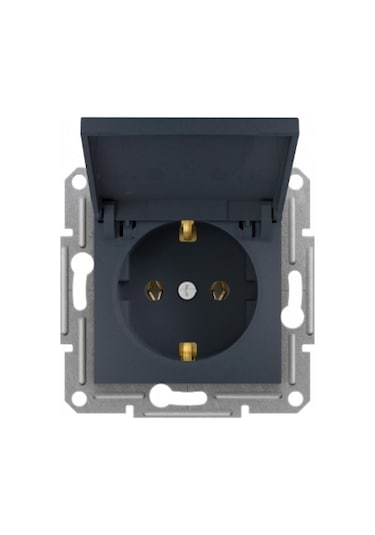 Schneider Eph3100171 Asfora Antrasit Kapaklı Topraklı Priz