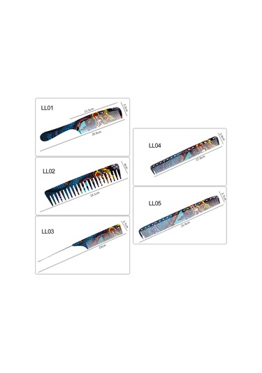 Qingmipy Erkek Ve Kadınlar İçin Profesyonel Saç Kesim Tarağı - Ll04 Çift Yüzeyli Kısa Saç Şekillendirme Aracı