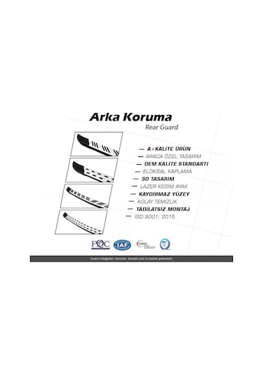 Courier Arka Koruma Demiri Trimline Noktalı Model 2023 2024 2025 2026 2027