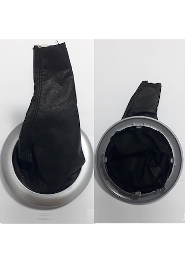 RENAULT MEGANE 2 VİTES KÖRÜĞÜ SİYAH DERİ PARLAK HALKALI