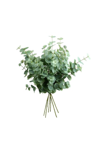 Yapay Çiçek Yeşil Okaliptus 90cm 5dallı Uzun Dal Eucalyptus