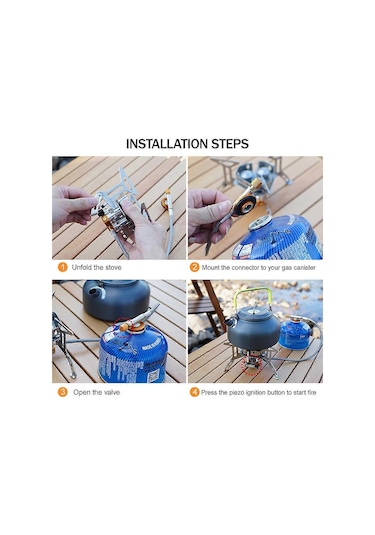 Tomshoo 5800w Katlanabilir Kamp Gazlı Ocak 3 Brülör Piezo Ateşleme Hafif Rüzgar Geçirmez Sırt Çantası Ocak Kamp Yürüyüş İçin Açık Hava Yemek Pişirme Ocağı Çok Renkli