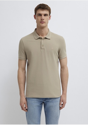Mavi - Bej Polo Tişört 064946-80697