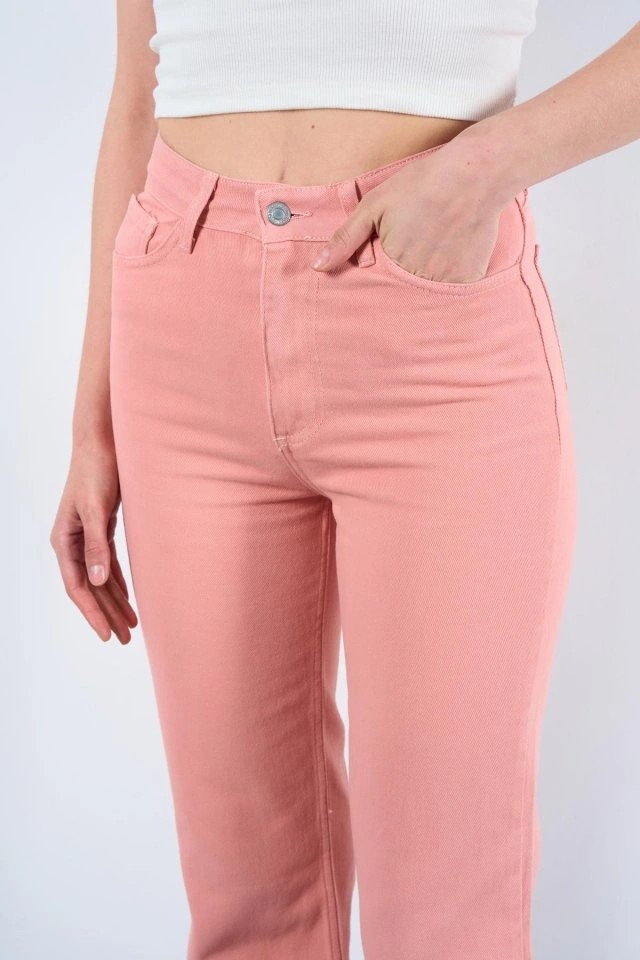 Sidelya Concept Strong Düz Pantolon - Pudra Pudra