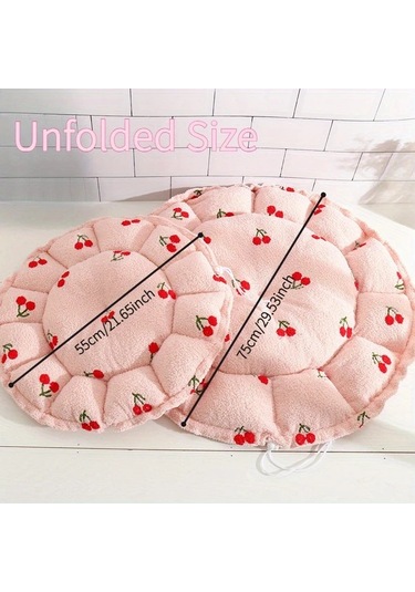 Elmpaly Yeşil Küçük Boy Balkabağı Şekilli Ajustabl Yumuşak Sıcak Kedi Köpek Yatağı