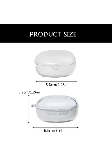 Xiaomi Redmi Buds 6 Active Uyumlu Silikon Kılıf+kanca Şeffaf