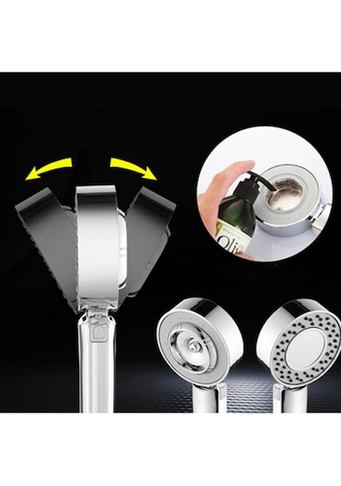 Yayke Çift Taraflı Şampuanlı 3 Fonksiyonlu Duş Başlığı