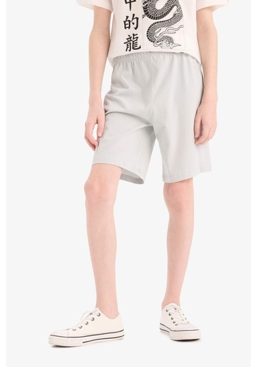 DeFacto Erkek Çocuk 2'li Takım Baskılı Kısa Kollu Tişört Beli Lastikli Şort F1230A825SMWT32 DeFacto Erkek Çocuk 2'li Takım Baskılı Kısa Kollu Tişört Beli Lastikli Şort F1230A825SMWT32