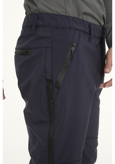 Camp Scoutland Camp595 Outdoor Tactical Softshell Su Ve Rüzgara Dayanıklı İçi Polarlı Kışlık Erkek Taktik Pantolon Lacivert Lacivert