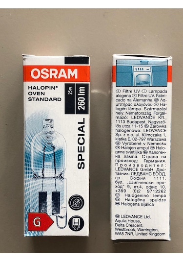Osram G9 25w 260 Lümen Fırın Lambası