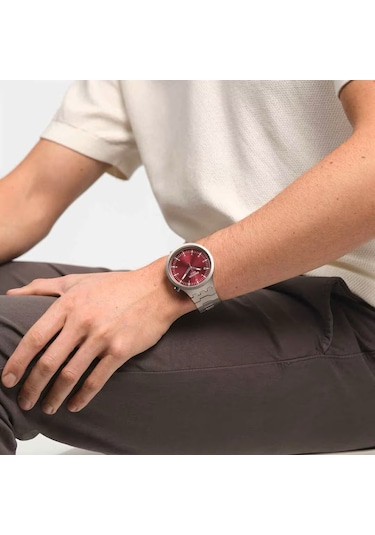 Swatch Sb07s104g Scarlet Shimmer Unisex Kol Saati