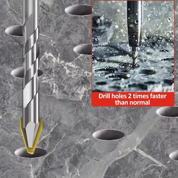 Tongxida Karbür Matkap Uçları Seti - 4 Parça 6-12mm - Gümüş/mavi