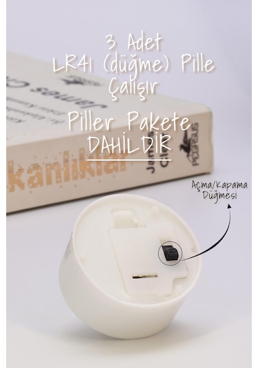12 Adet Led Mum Tealight Mini Dumansız Pilli Alevli Dekoratif Yapay Mum Işıldak Beyaz 1036-2 Beyaz