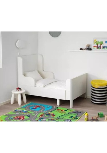 Busunge Uzayabilen Çocuk Karyolası, Beyaz Renk Meridyendukkan 80x200 Cm