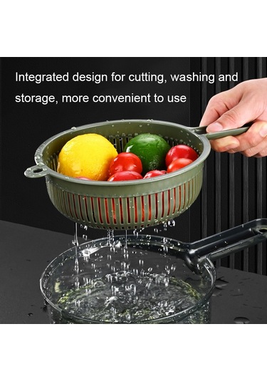 Cbtx 6'sı 1 Arada El Korumalı Sebze Kesici, Su Filtreli Ve Depolama Fonksiyonlu Gri