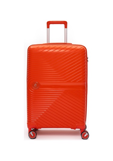 4 Lü Valiz Seti Elatae Exclusive Pro Polipropilen Kırılmaz Büyük - Orta - Kabin Boy Ve Makyaj Turuncu 5239