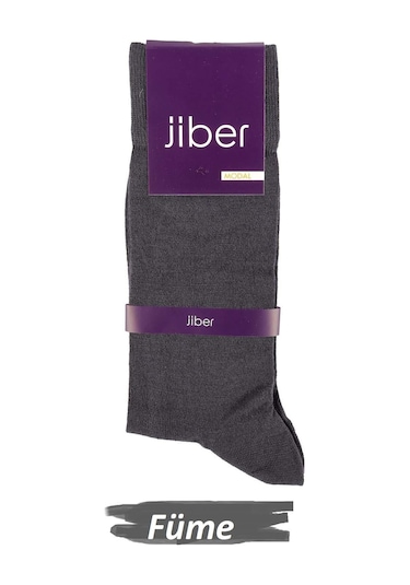 Jiber Erkek Modal Likralı Uzun Çorap 5100 - 12 Adet Füme