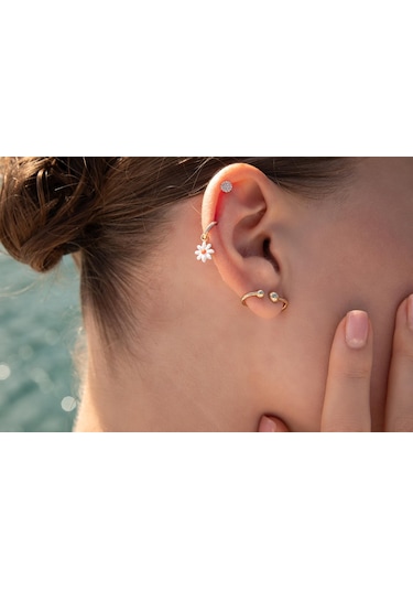Reis Kuyumculuk T13025 No Stress Earcing Altın Küpe