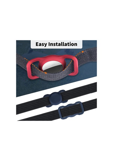 Airtag Silikon Kılıf Evcil Hayvan Tasmasına Takılan Arkası Kapalı