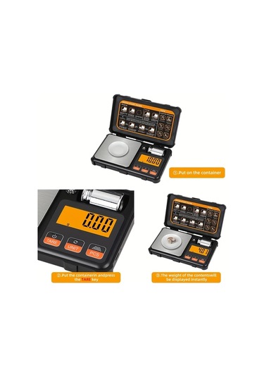 Willowhaven Orange 200g X 0.01g Hassas Cep Terazisi 6 Birim Çevirme Altın İlaç Ölçüm Turuncu 200 0.01