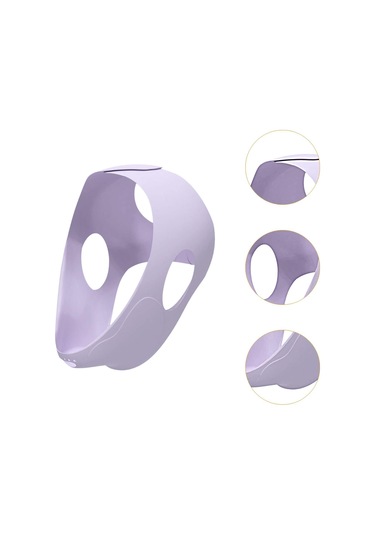 Homyl Buz Baş Sarma Evrensel Rahat Silikon Yüz Paketi Çene Için Mor
