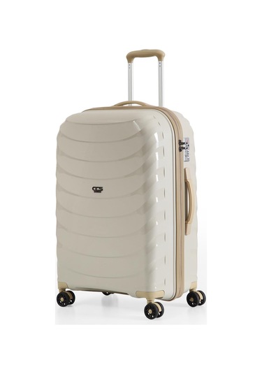 Ççs 5263 Polipropilen Battal Boy Valiz Beyaz-bej