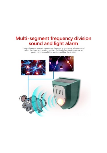 Besthome1 Yeşil N911m Modeli, Güneş Enerjili Uyarı, 129db Ses Işıklı, 5-8m Hareket Algılama, Ip55 Su Geçirmez, 4 Vitesli
